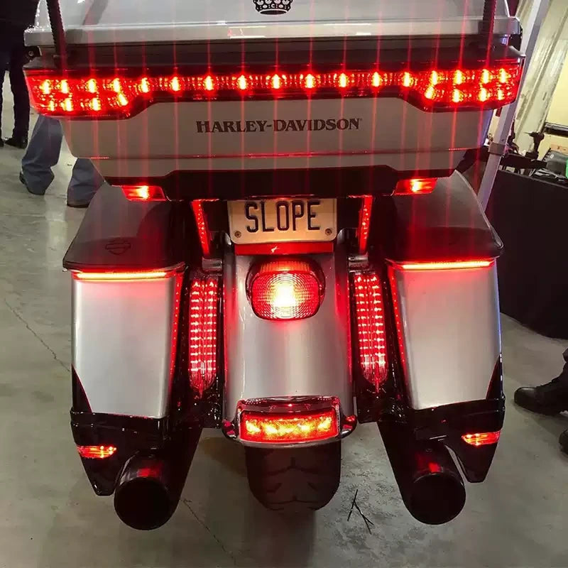 Harley Touring rear filler panel LED brake and turn signal lights
