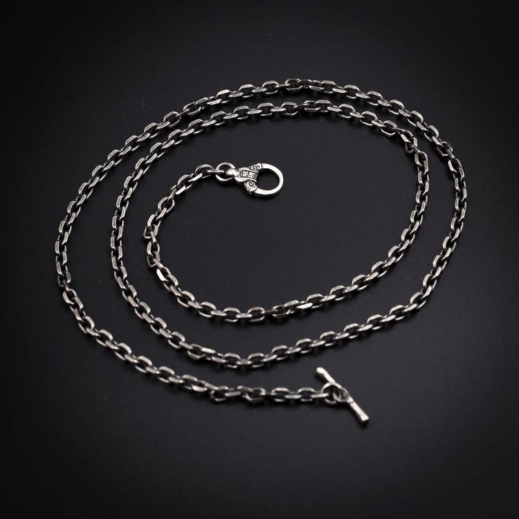 Heavy Sterling Silver Punk Mariner Necklace - view 1