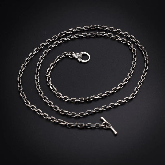Heavy Sterling Silver Punk Mariner Necklace - view 1