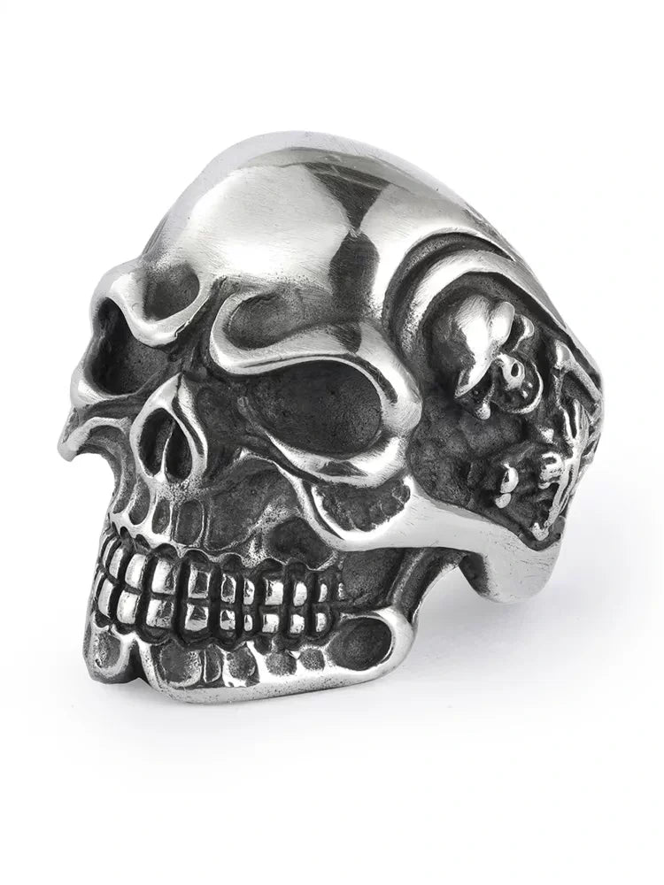 Hell Demon Skull 925 Sterling Silver Biker Ring product view 5