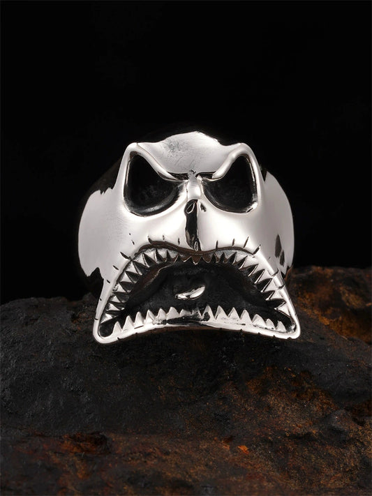 Horror Jaws 925 Sterling Silver Biker Ring product view 1