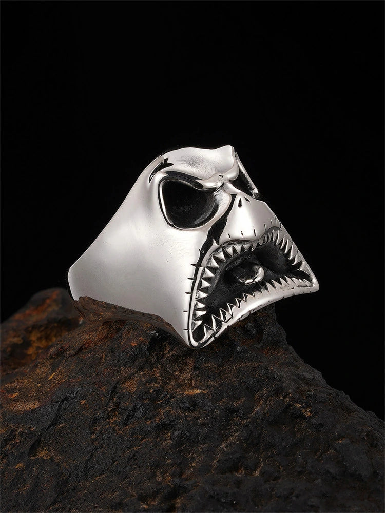 Horror Jaws 925 Sterling Silver Biker Ring product view 2