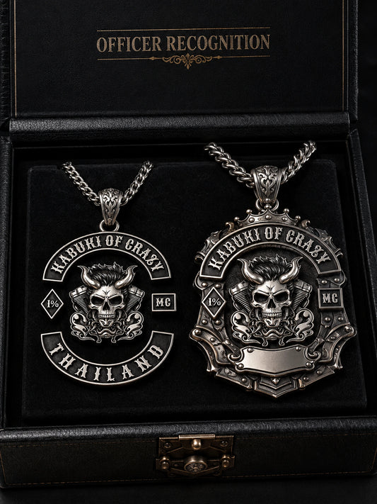 Custom motorcycle club necklace and pendant design