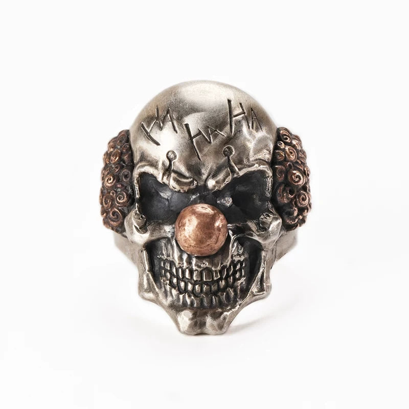Jester Skull 925 Sterling Silver Biker Ring – view 5