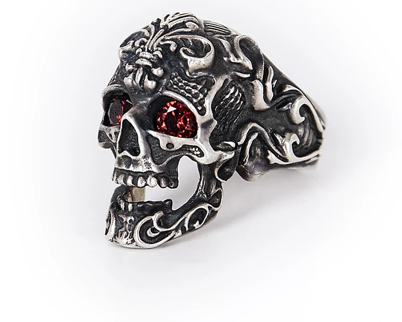 Joker King Skull 925 Sterling Silver Biker Ring – view 2