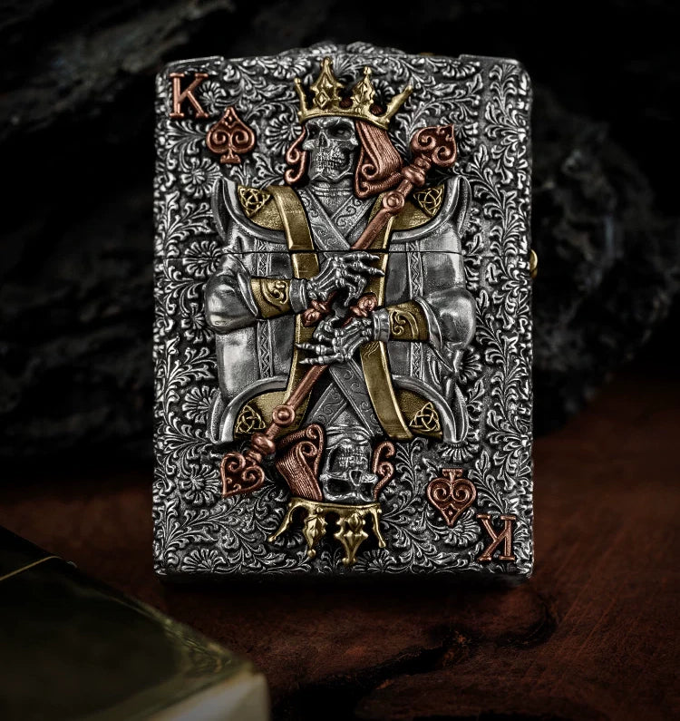 King of Spades 3D Relief Biker Lighter – clean product detail view 1
