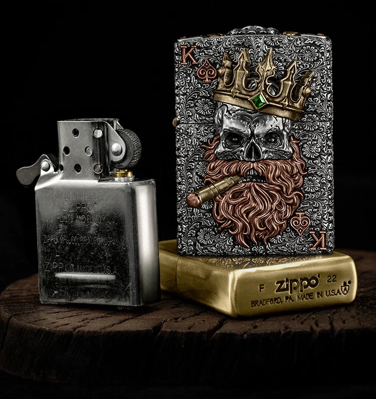 King of Spades 3D Relief Biker Lighter – clean product detail view 4