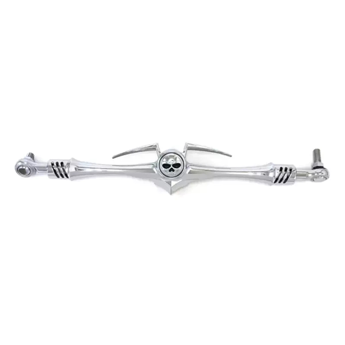 Kuryakyn 1075 chrome skull shift linkage on a clean white background