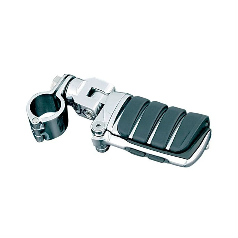 Kuryakyn 4443 premium chrome highway foot peg with black rubber pads
