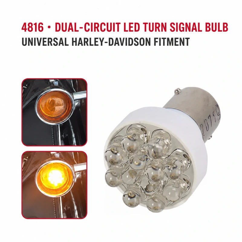 Kuryakyn 4816 dual-circuit LED turn signal bulb for Harley motorcycles