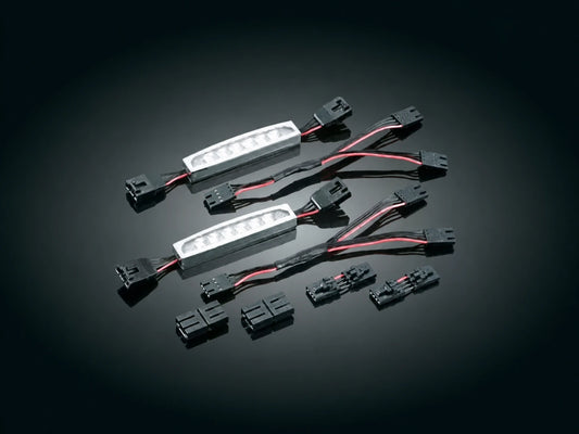 Kuryakyn 5023 pair of motorcycle engine LED accent light strips with wiring