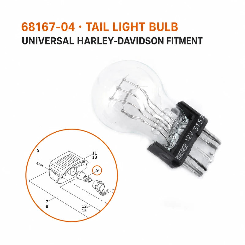 68167-04 tail light bulb for Harley motorcycles