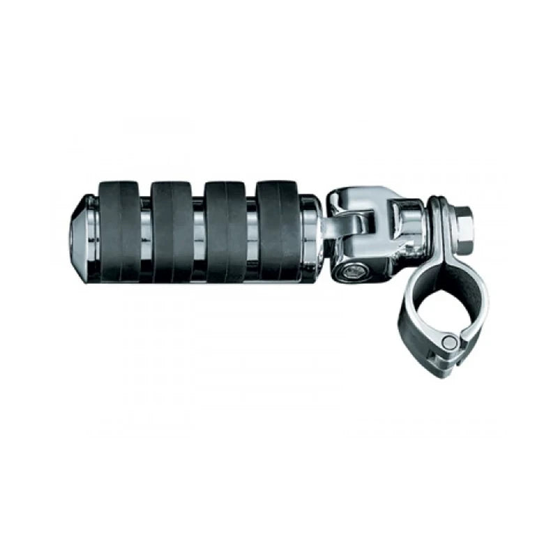 Kuryakyn 8033 round chrome and black highway foot peg