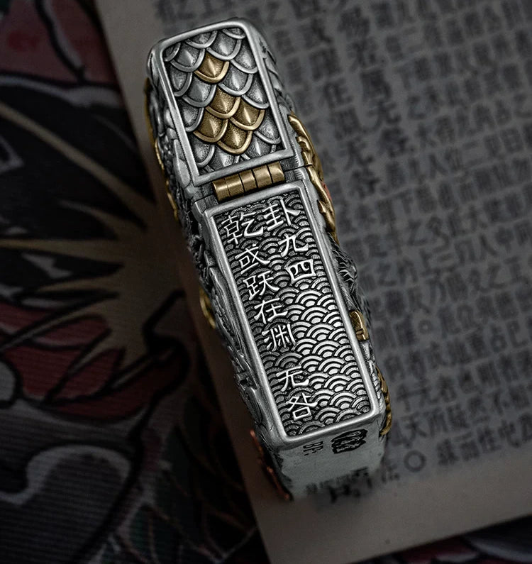 Leaping Dragon 3D Relief Biker Lighter – clean product detail view 1