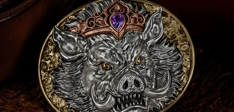 Marshal Tianpeng 3D Relief Biker Belt Buckle detail view 1