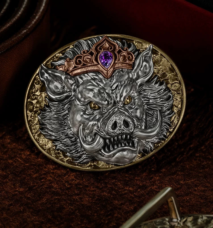 Marshal Tianpeng 3D Relief Biker Belt Buckle detail view 4