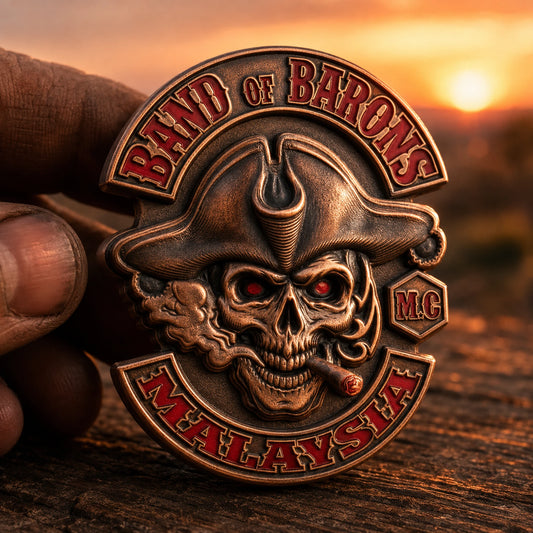 Custom motorcycle memorial ride 3D color pin