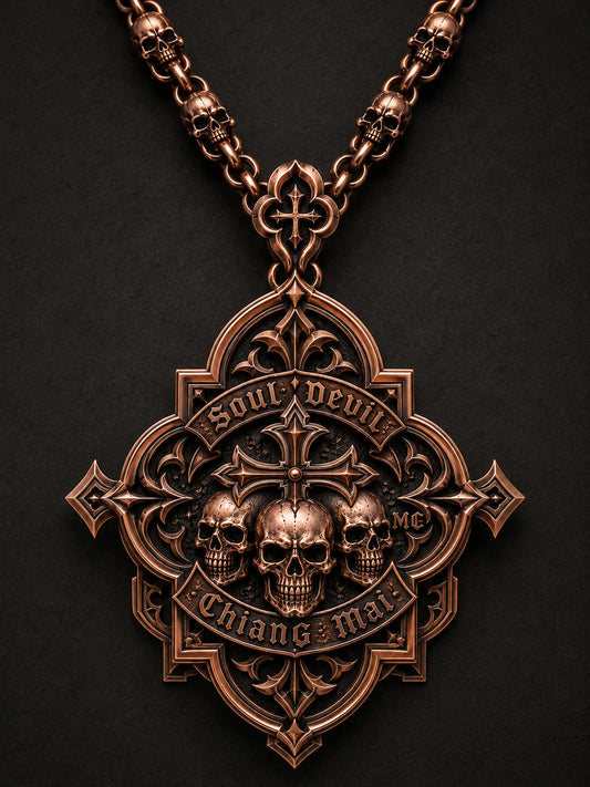 Custom motorcycle club necklace and pendant design