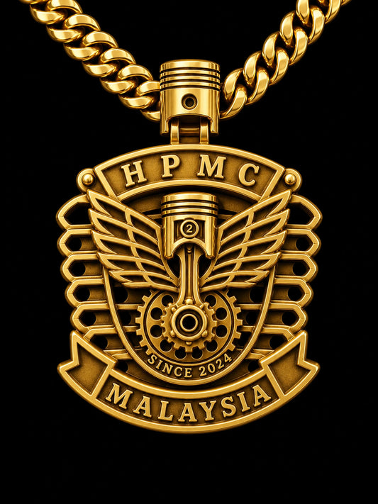 Custom motorcycle club necklace and pendant design
