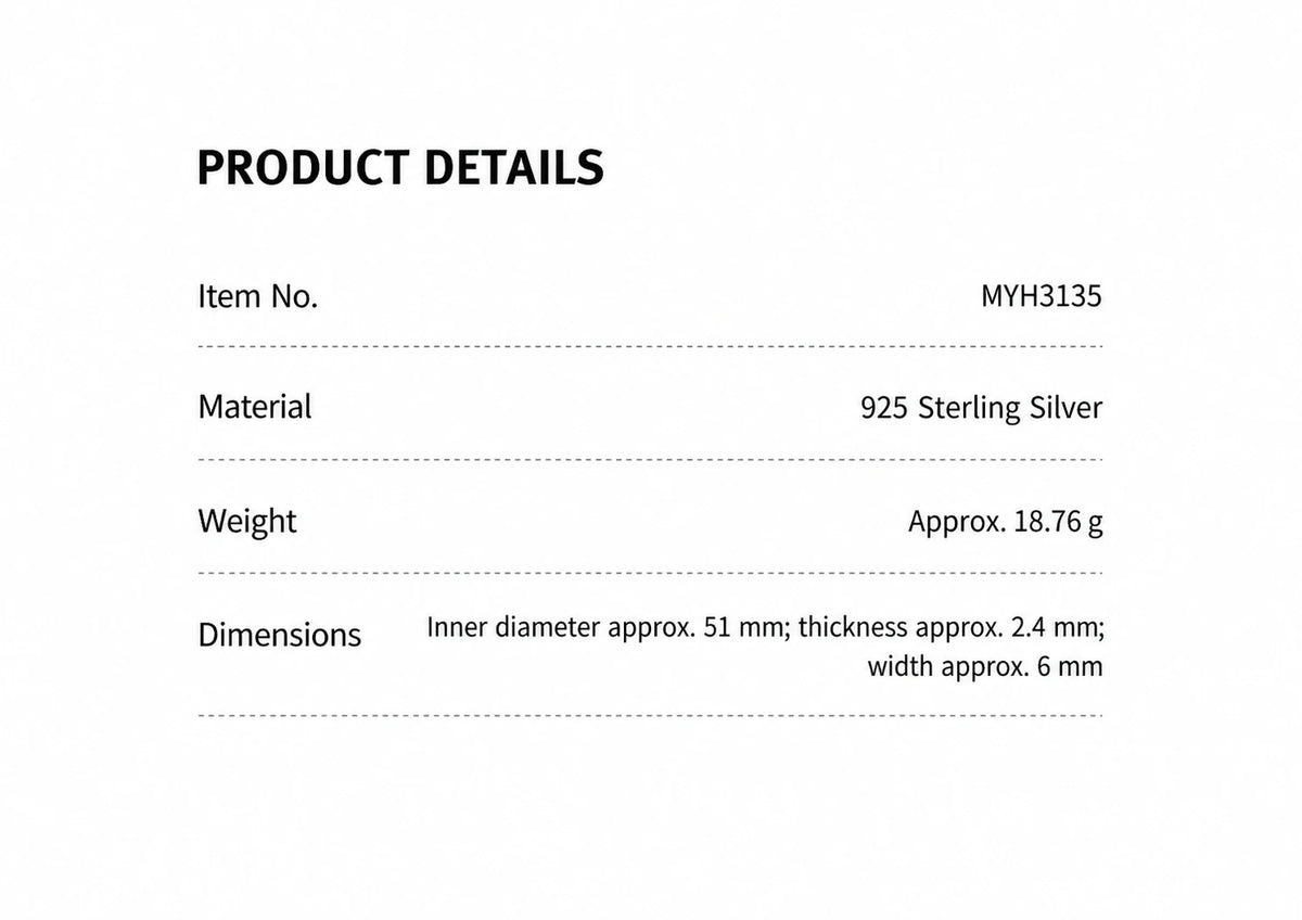 Mobius Infinity Sterling Silver Biker Cuff Bracelet – product details en
