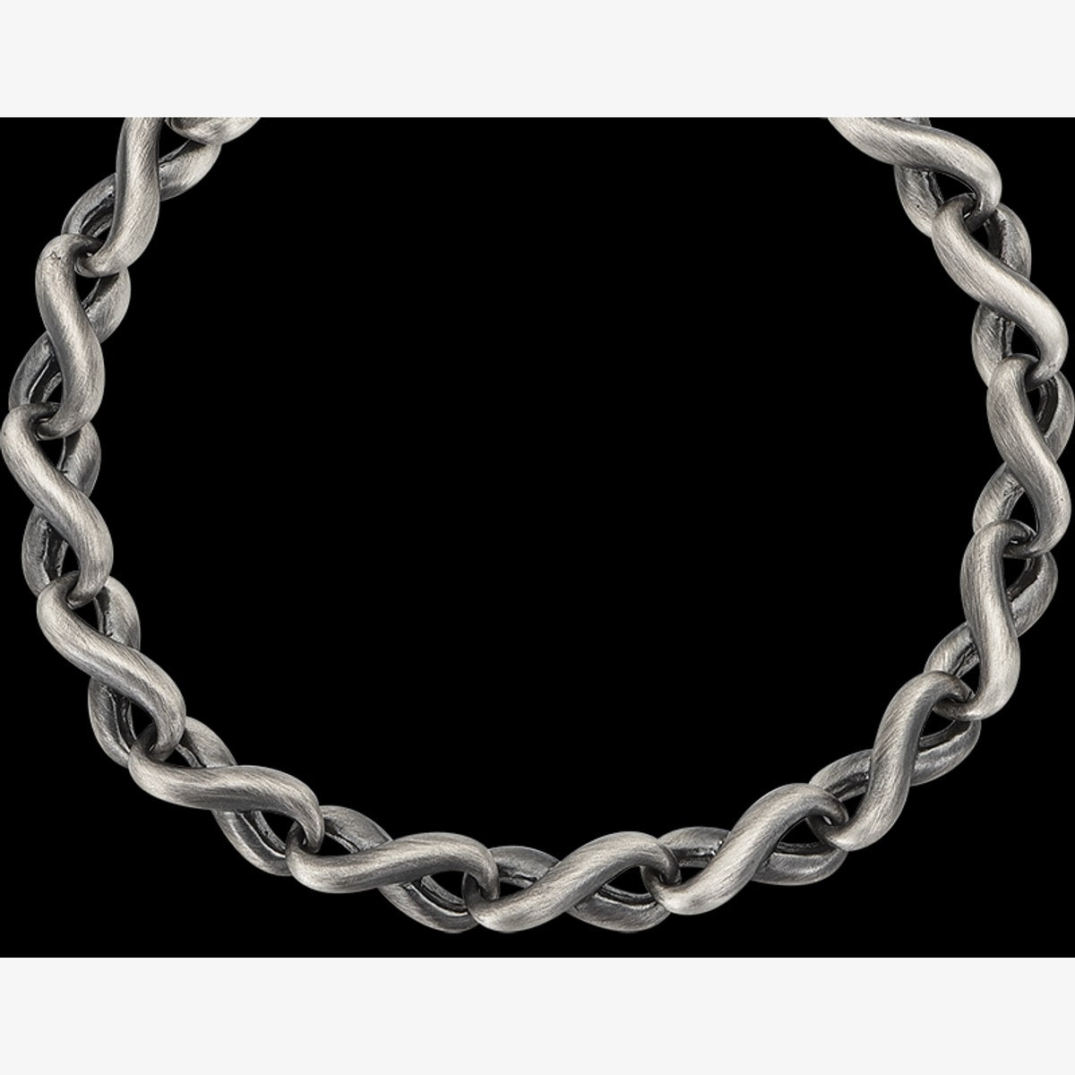 Mobius Sterling Silver Biker Bracelet – product view
