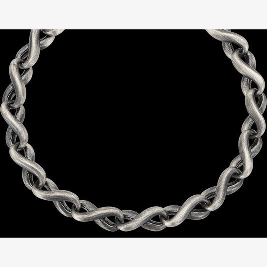 Mobius Sterling Silver Biker Bracelet – product view
