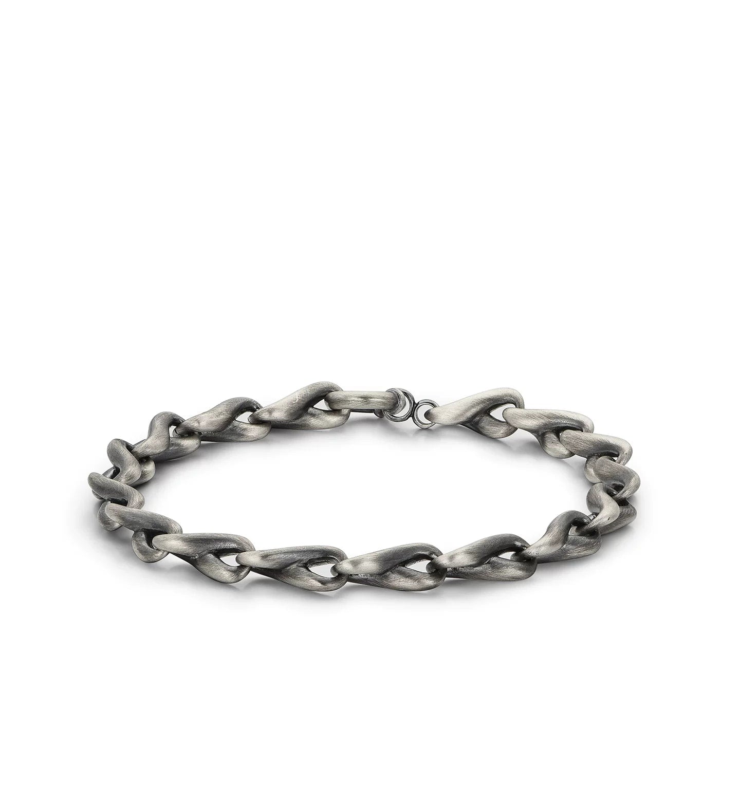 Mobius Sterling Silver Biker Bracelet – design view 1