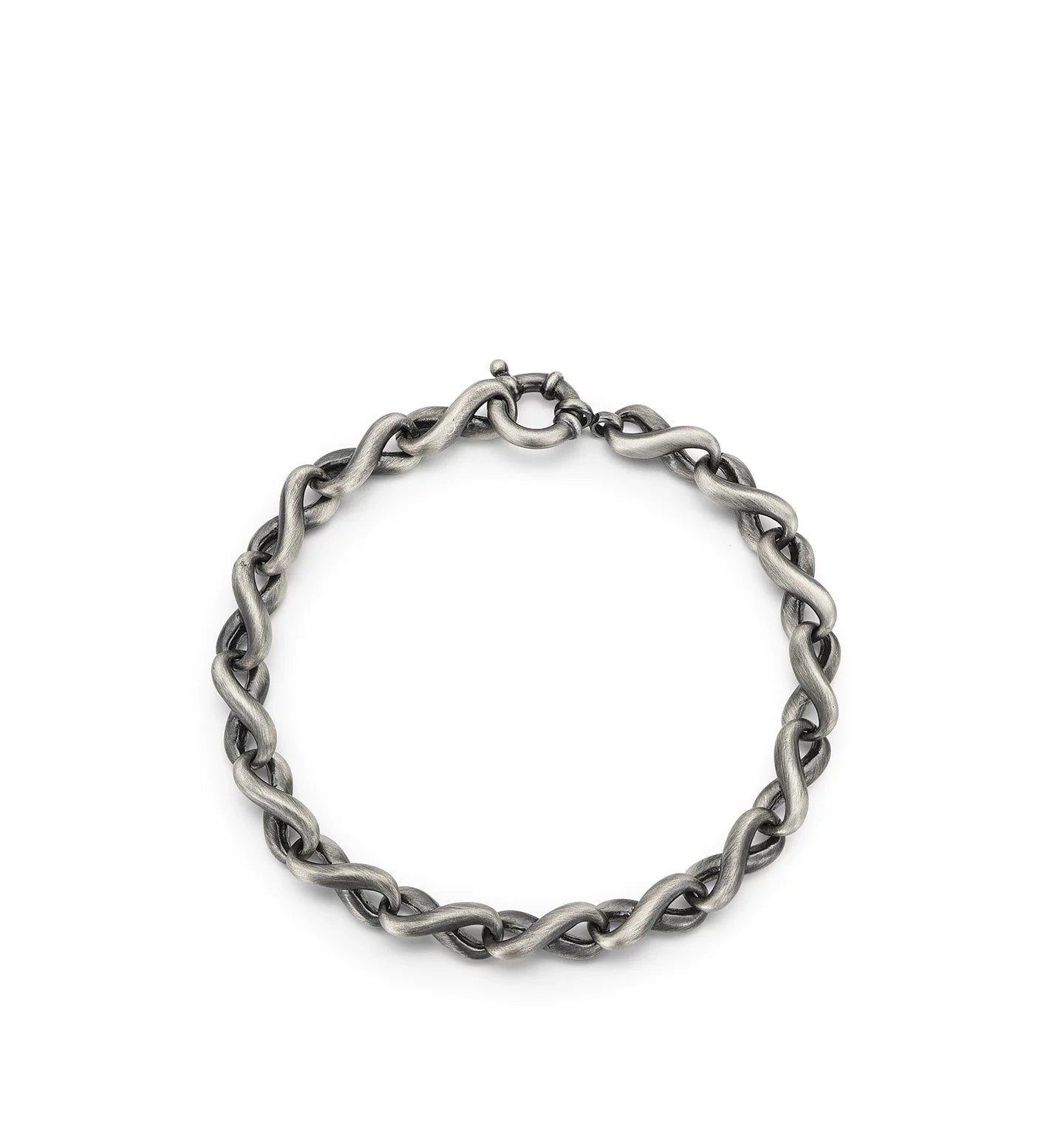 Mobius Sterling Silver Biker Bracelet – design view 2