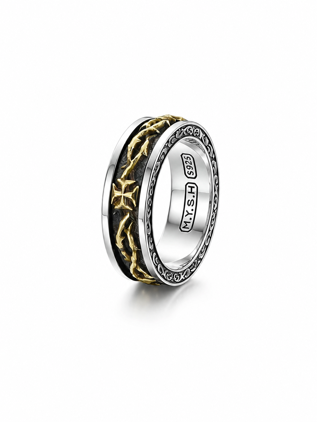 Mobius Thorn Sterling Silver Ring - product view