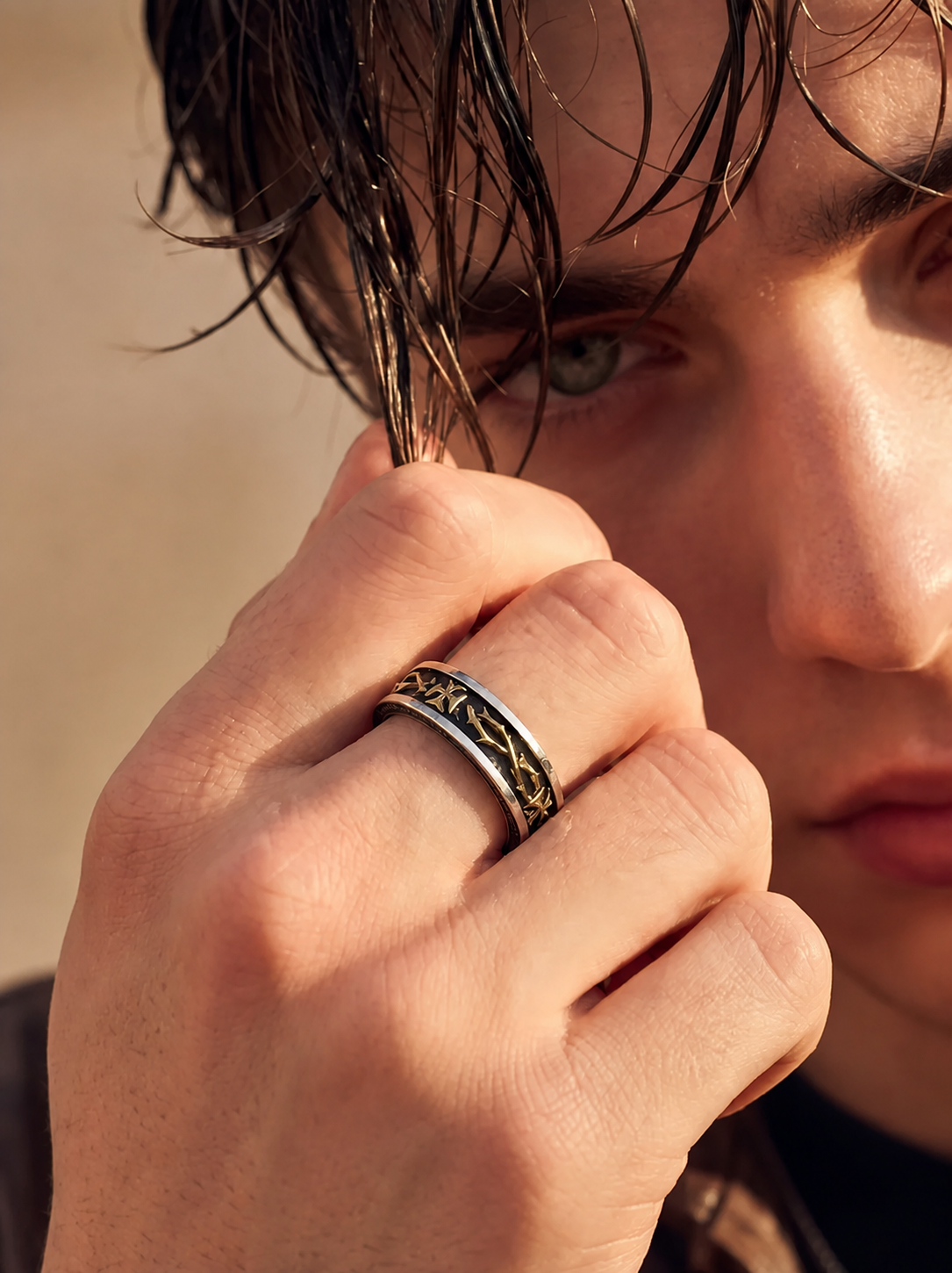 Mobius Thorn Sterling Silver Ring - product view 4