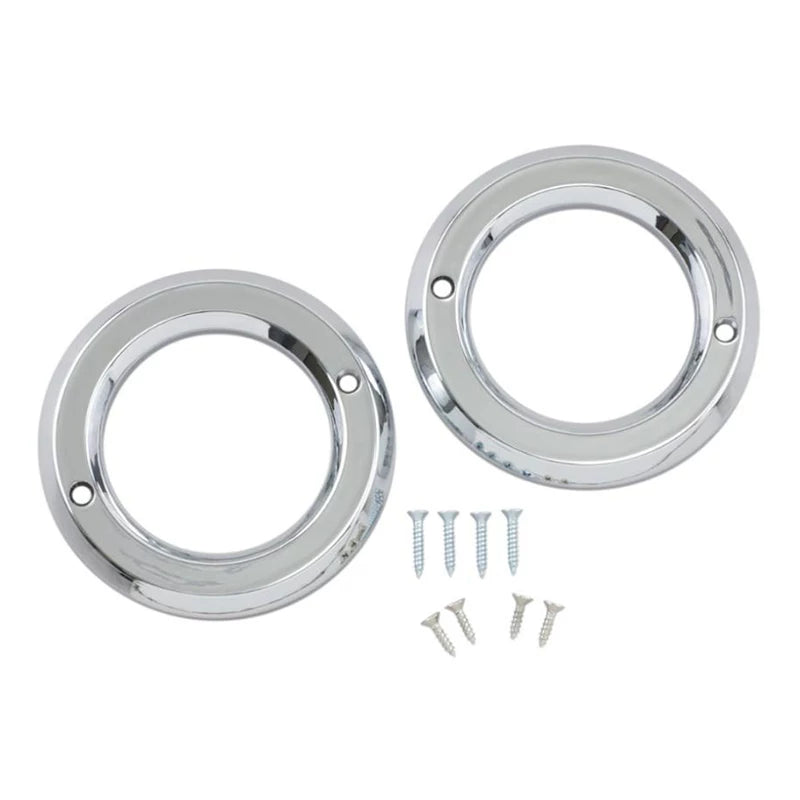 2001-0653 chrome light cover set with mounting screws