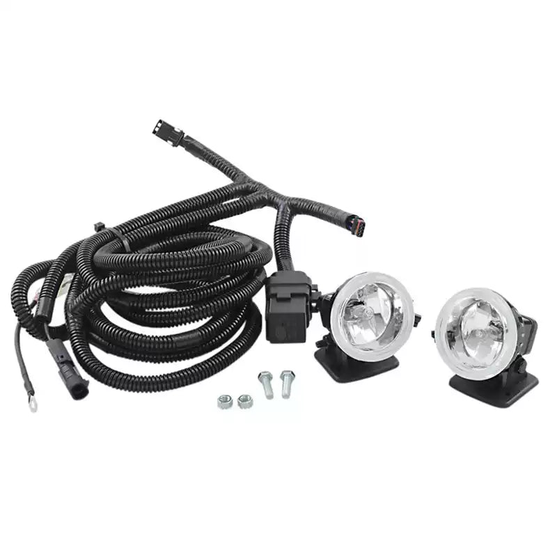 Motor Trike auxiliary LED light kit with wiring and mounting hardware