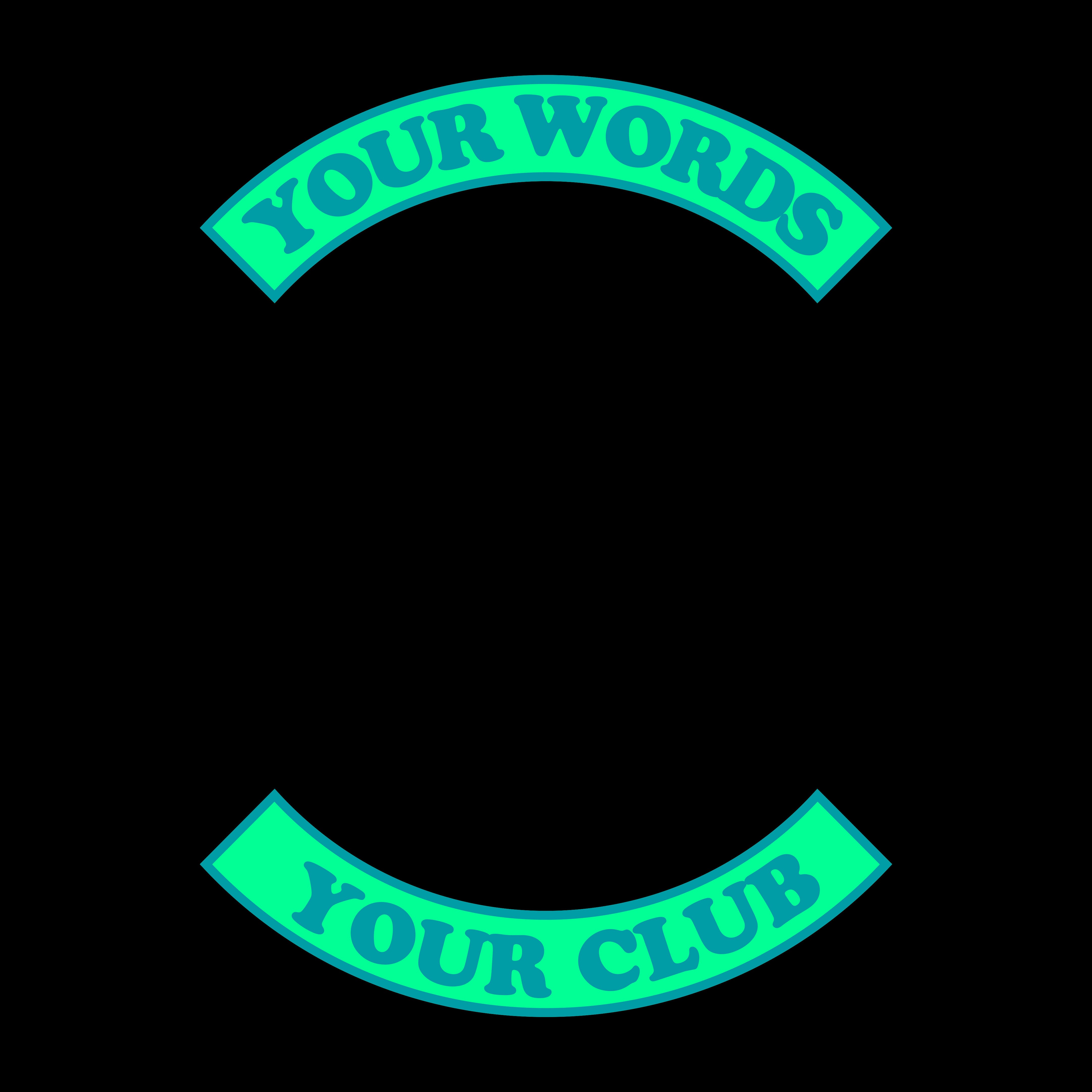 Custom Top & Bottom Rockers -TB5 - MotorcycleClubStore