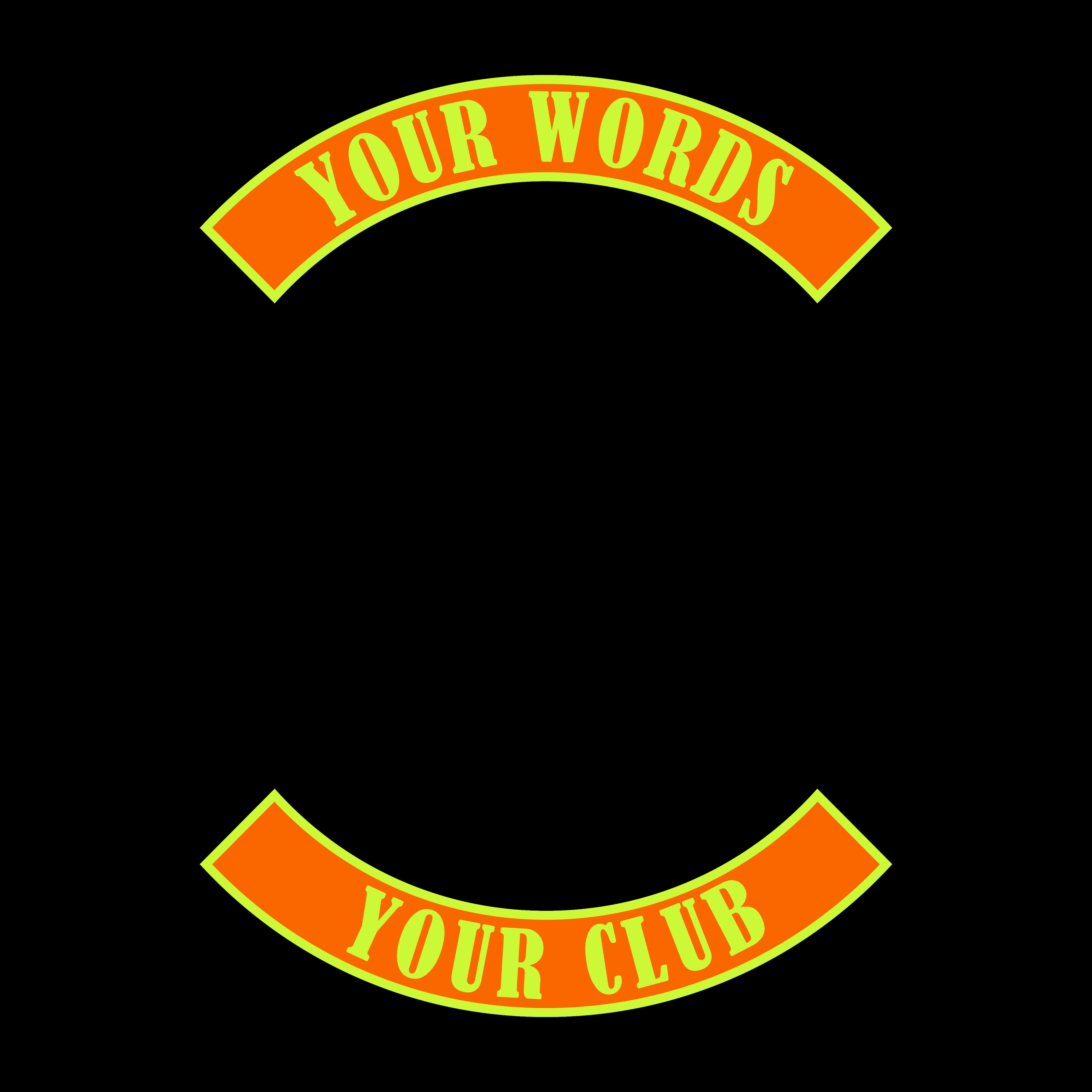 Custom Top & Bottom Rockers -TB5 - MotorcycleClubStore