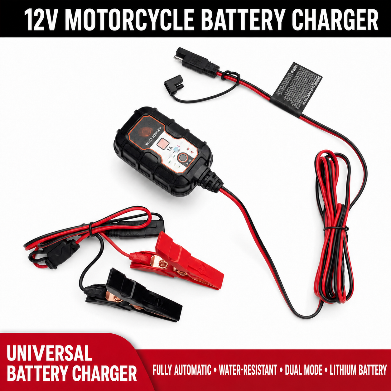 Motorcycle battery charger compatible with Harley-Davidson