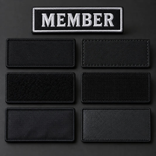 Choose the backing method shown as a custom motorcycle club membership patch product.