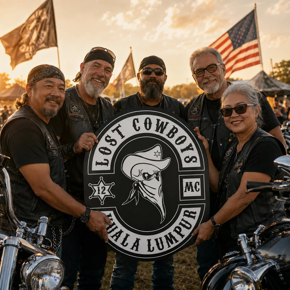 Custom motorcycle club signs for clubhouse rallies anniversaries and member gifts