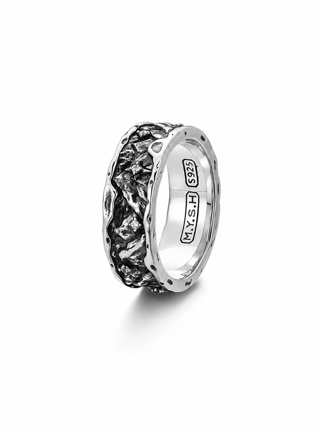 Mountain and Sea Promise Sterling Silver Ring - product view