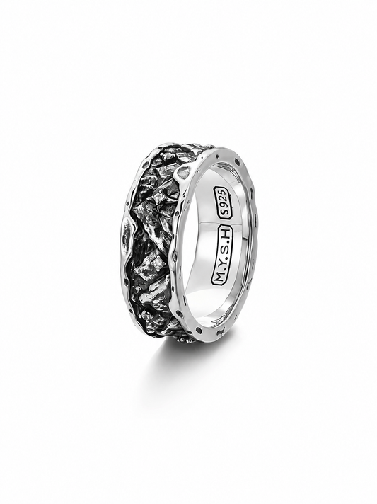 Mountain and Sea Promise Sterling Silver Ring - product view