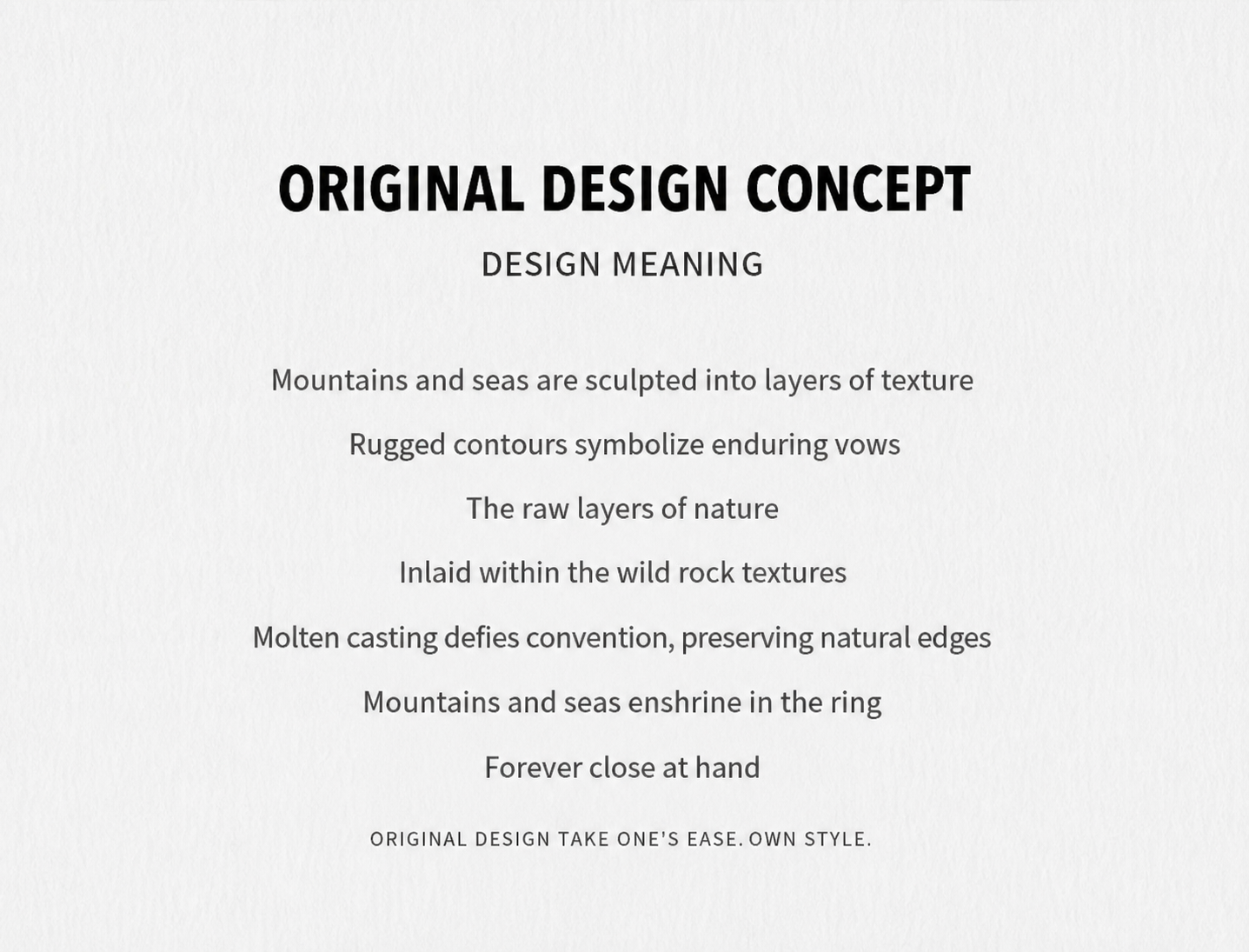 Mountain and Sea Promise Sterling Silver Ring - English product detail 6