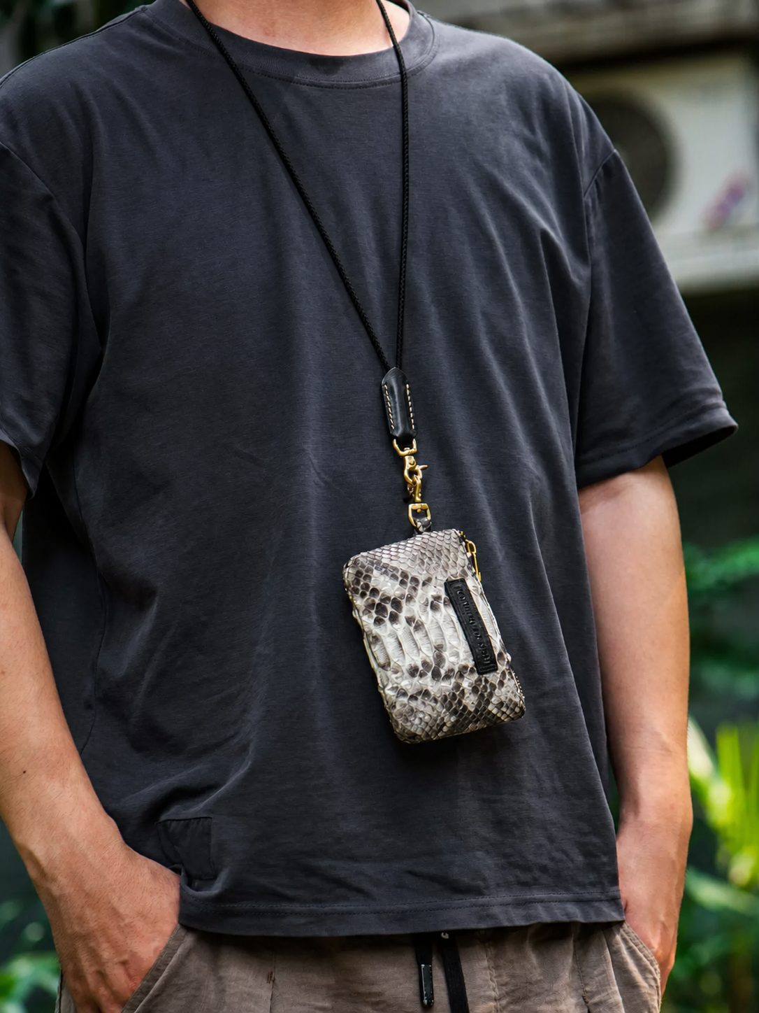 natural python skin biker organizer wallet 6