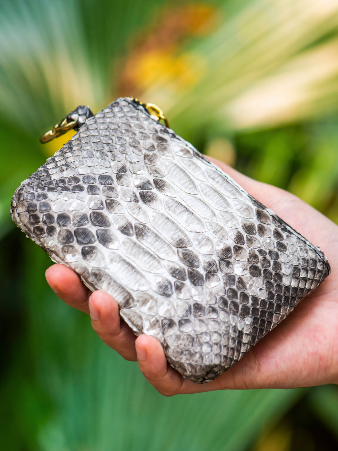 natural python skin biker organizer wallet 7
