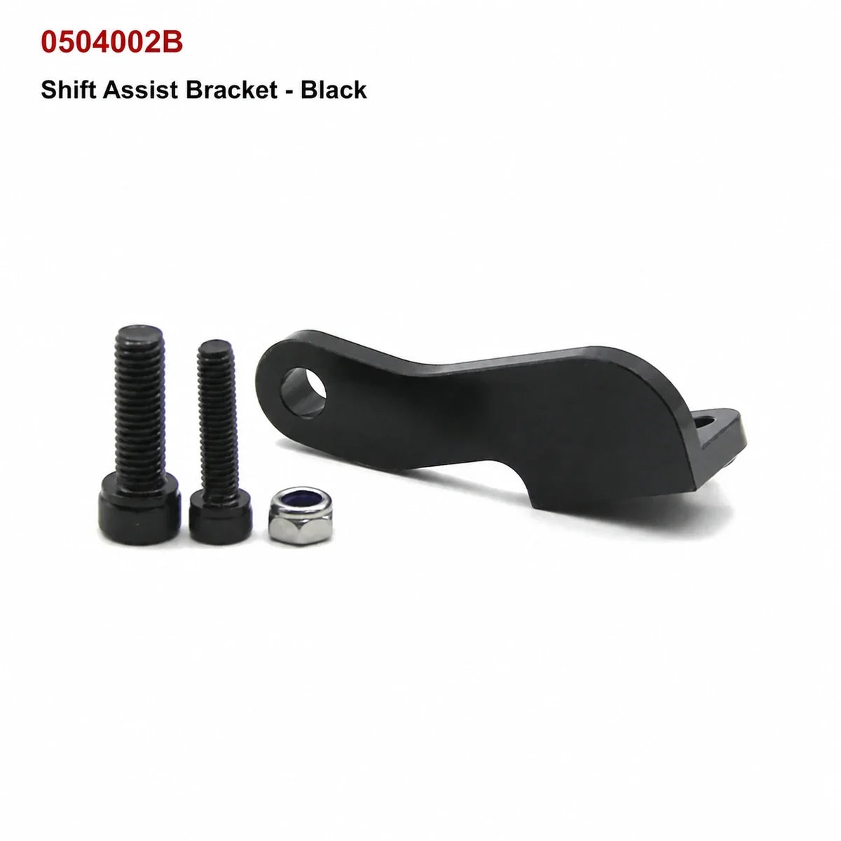 Black shift assist bracket with mounting hardware for Harley Nightster RH975
