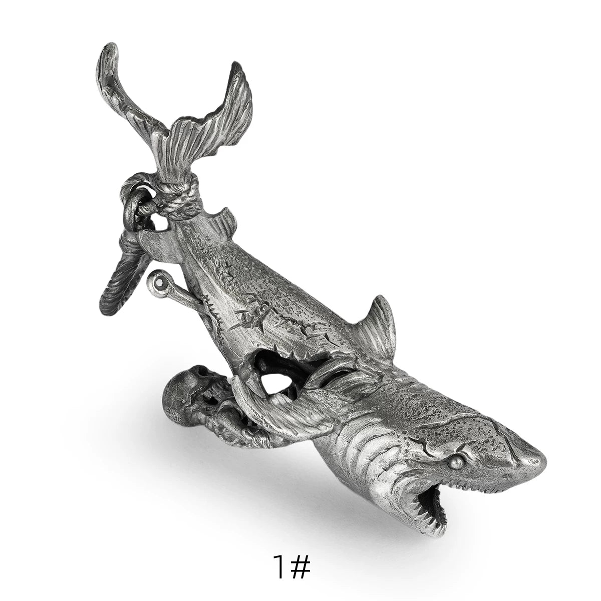 Ghost shark sterling silver pendant style one