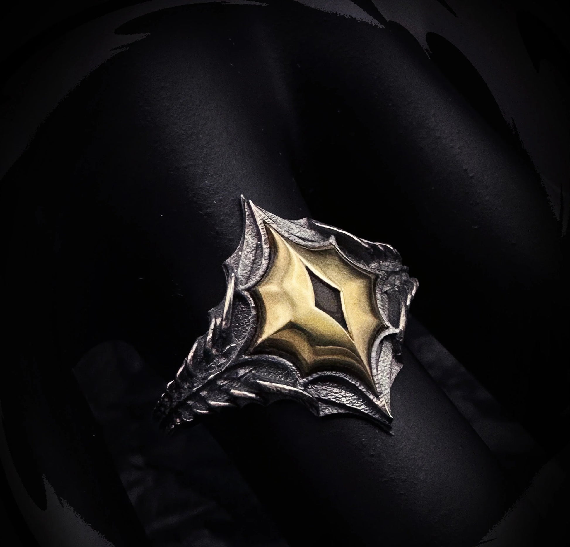Bone Cage Adjustable 925 Sterling Silver Biker Ring — view 2
