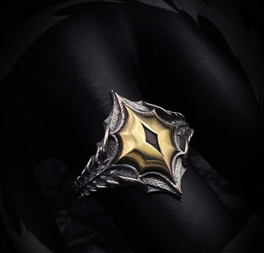 Bone Cage Adjustable 925 Sterling Silver Biker Ring — view 2
