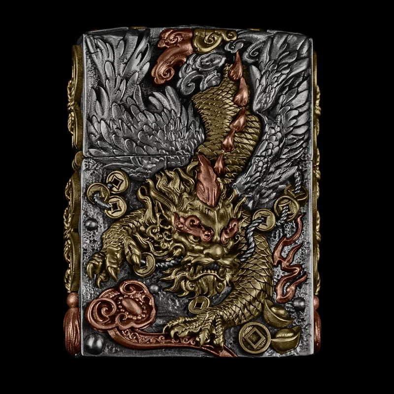 Pixiu Guardian 3D Relief Biker Lighter – clean product detail view 5