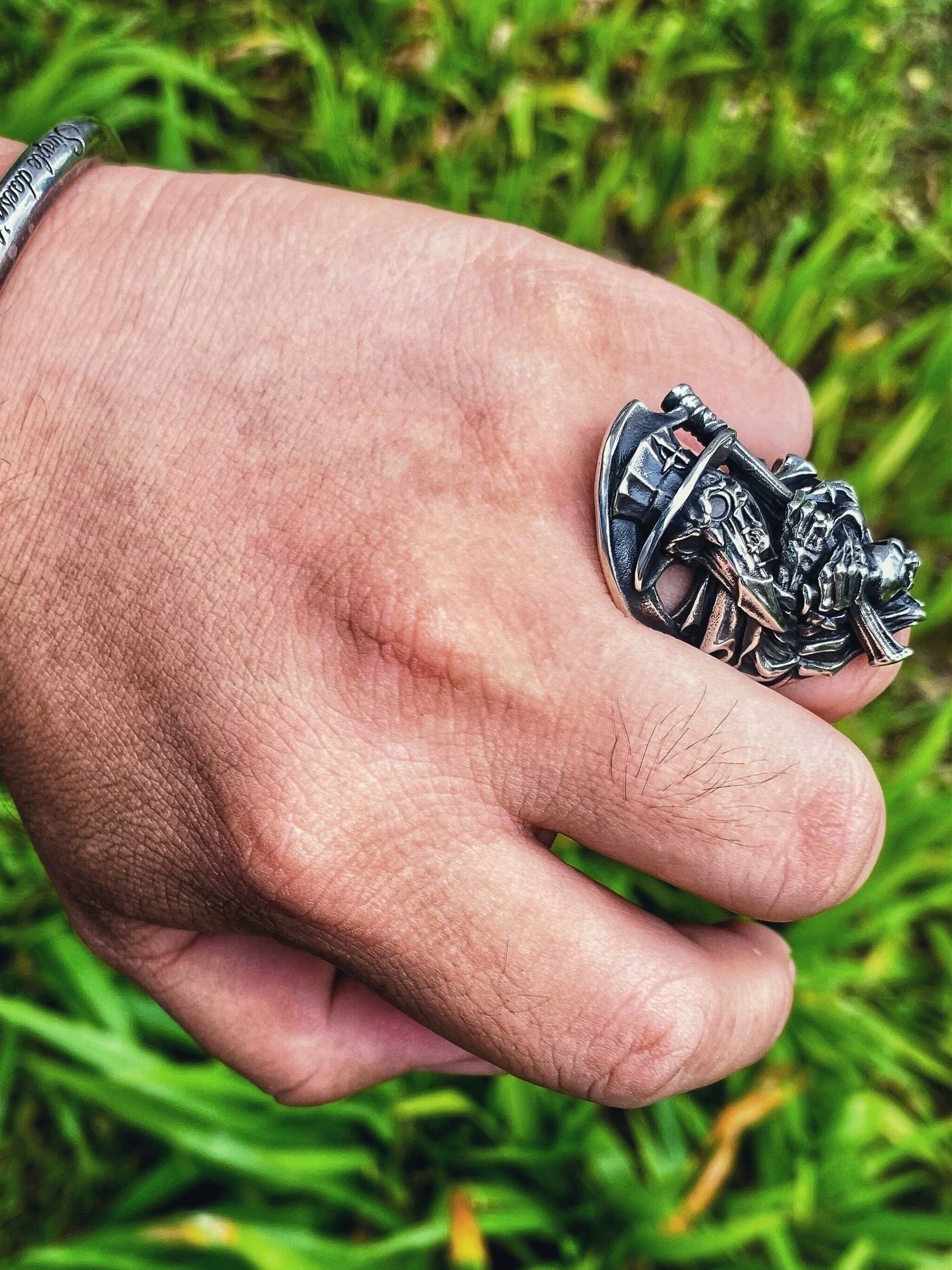 Plague Doctor 925 Sterling Silver Biker Ring — view 4