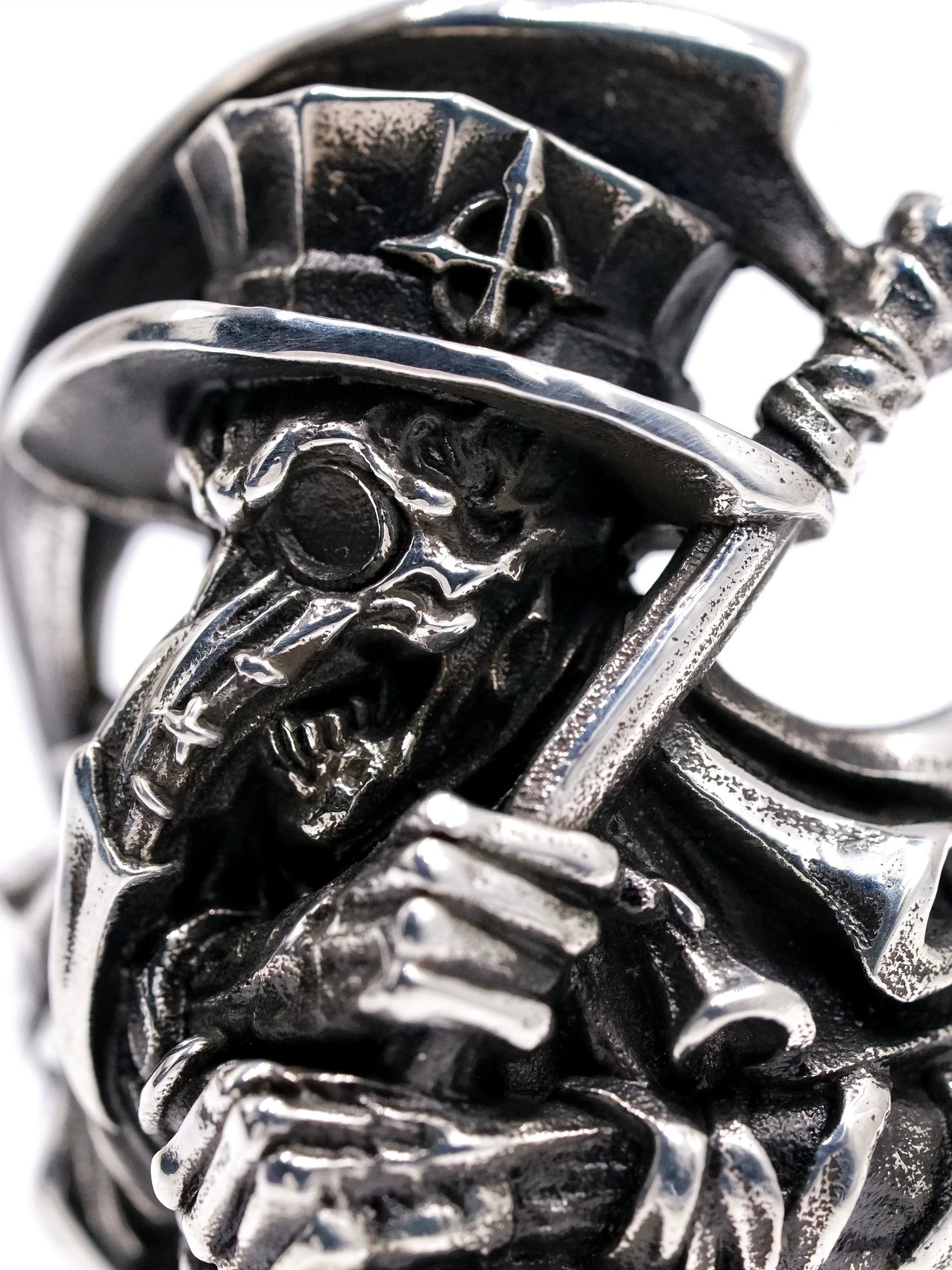 Plague Doctor 925 Sterling Silver Biker Ring — view 5
