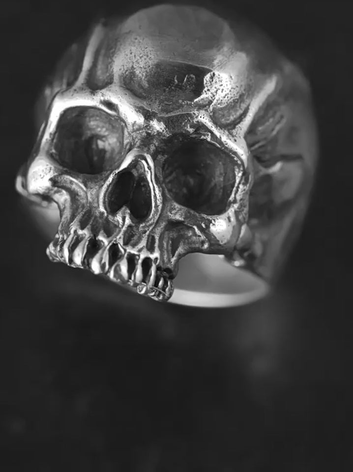 Undead Skull 925 Sterling Silver Biker Ring product video